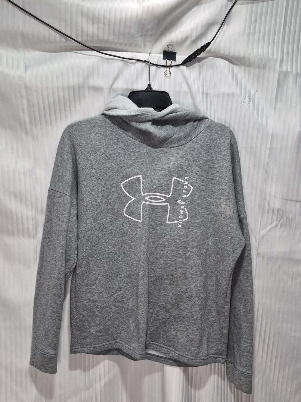 Under Armour Women's Gray Logo Hoodie Sweatshirt Size Small